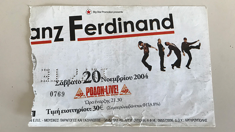 Franz Ferdinand, Ρόδον, 20 Νοεμβρίου 2004
