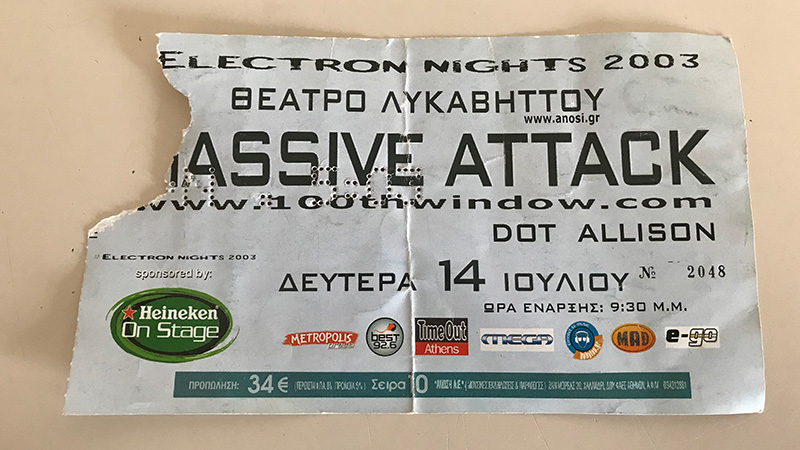 Massive Attack, Λυκαβηττός, 14 Ιουλίου 2003